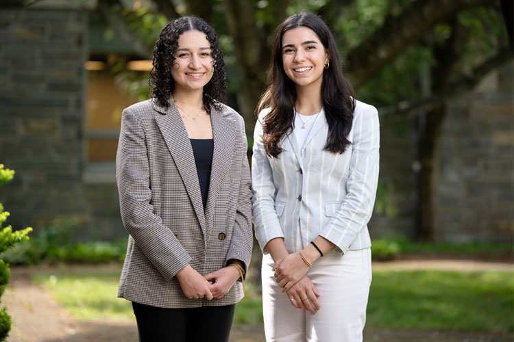 Lauren Iskander (L) and Sophia Pellechia (R) have been selected for Fulbright-MITACS Globalink awards.