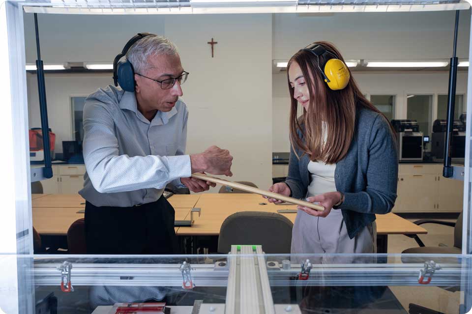 Professor and student