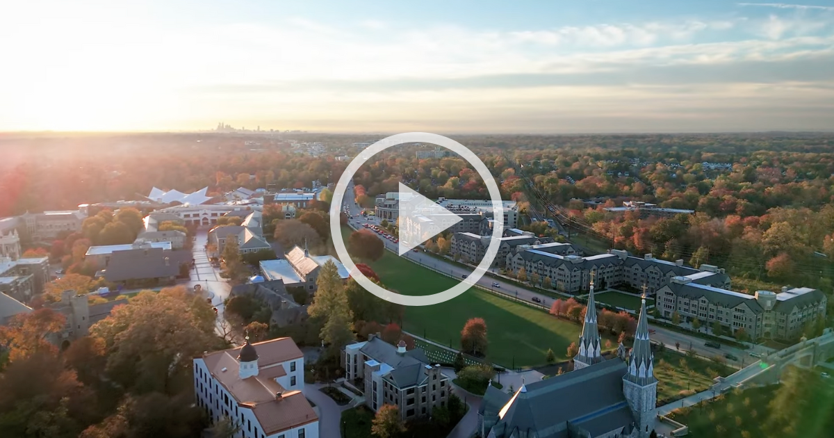 Ariel shot of campus