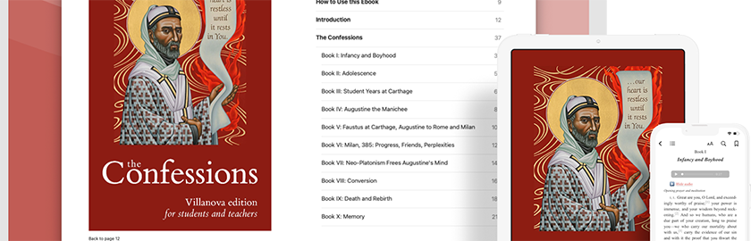 Confessions eBook displayed on laptop, iPad and iPhone