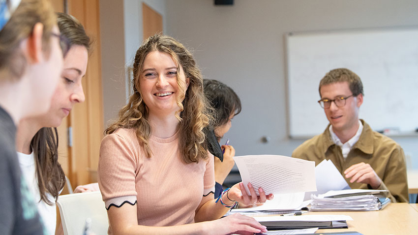 English graduate students workshopping papers
