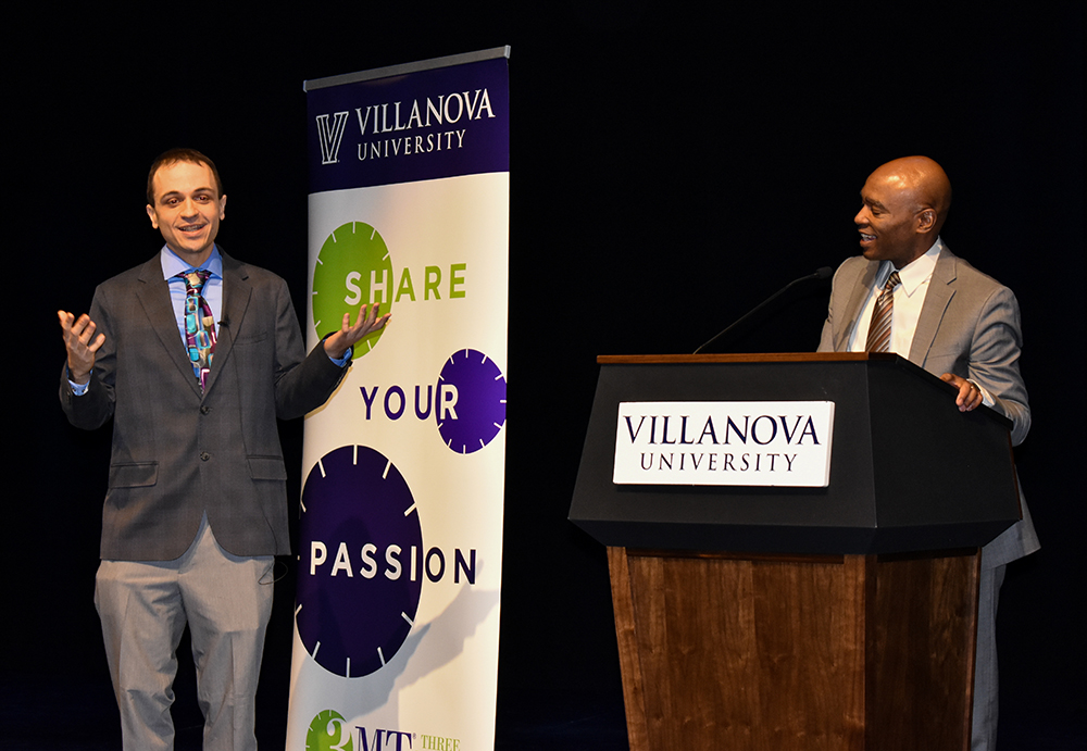 Software Engineering graduate student Nick Langan took second place at the 2022 3MT competition for his presentation of his new app, RadioLand.