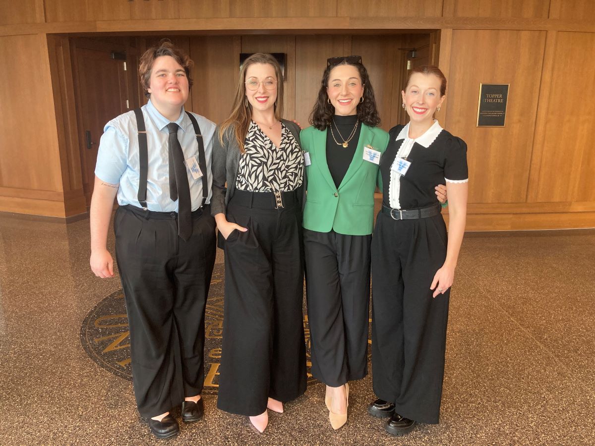 The 2025 Philadelphia Theatre Research Symposium served as a showcase for four Villanova graduate students during the Emerging Scholars Panel