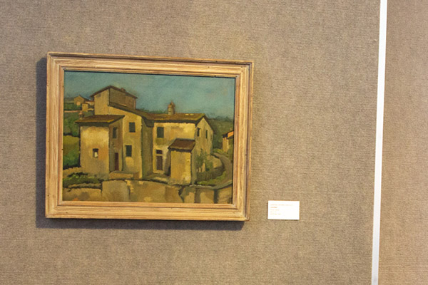 An image hangs in the Villanova art gallery.