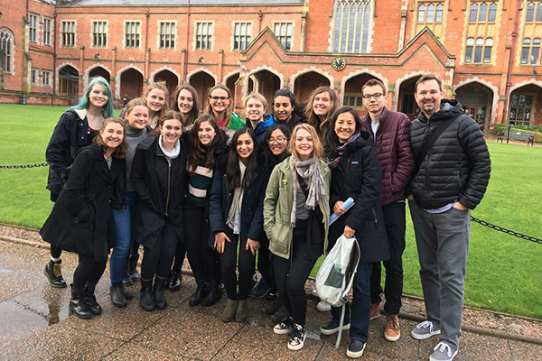 Students spend a week in Ireland as part of the "Writing Through Conflict" course.