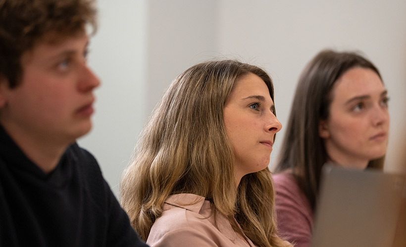 image of students in class.
