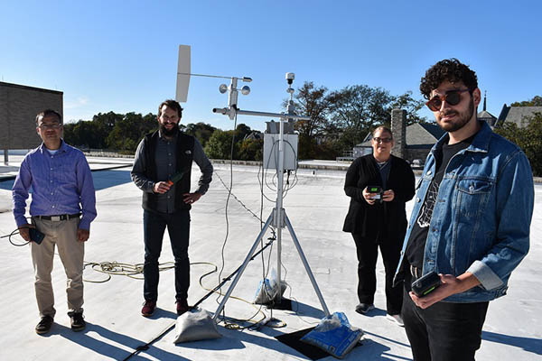 Peleg Kremer, PhD, and Kabindra Shakya, PhD air pollution team