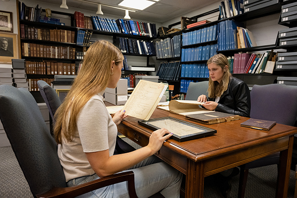 image of two female students