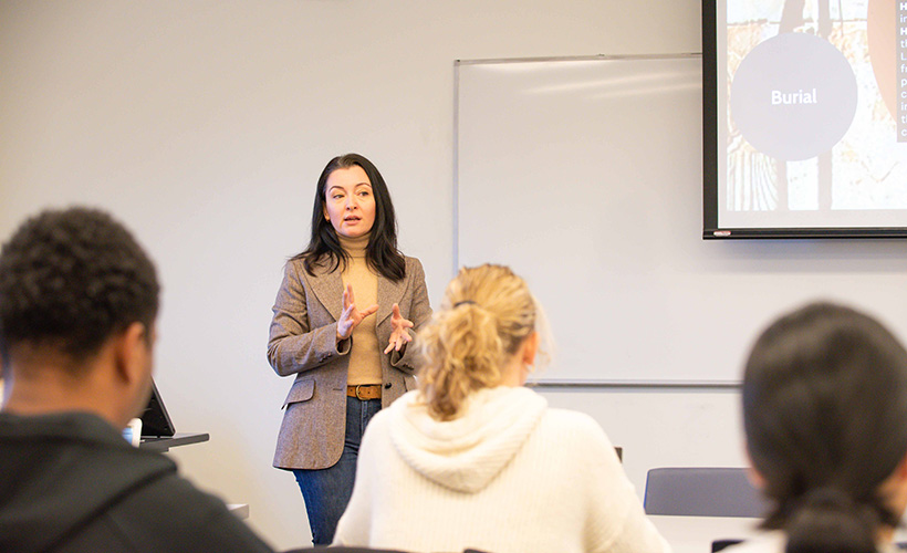 image of Yasemin Akis teaching 