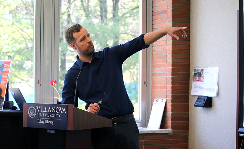professor at podium