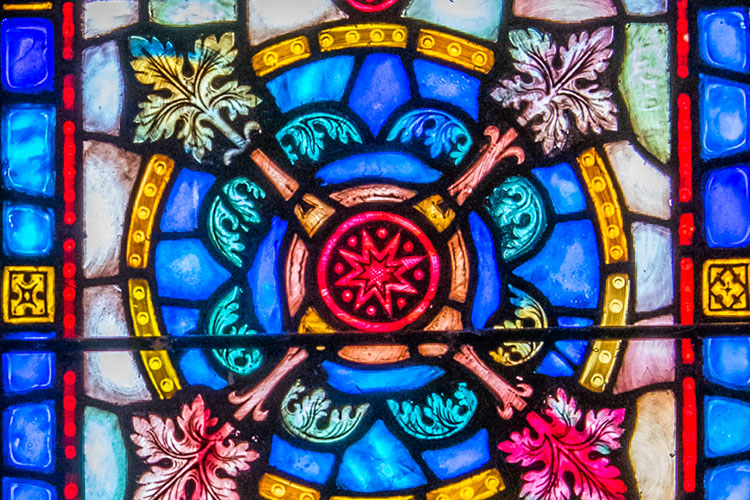Stained glass.