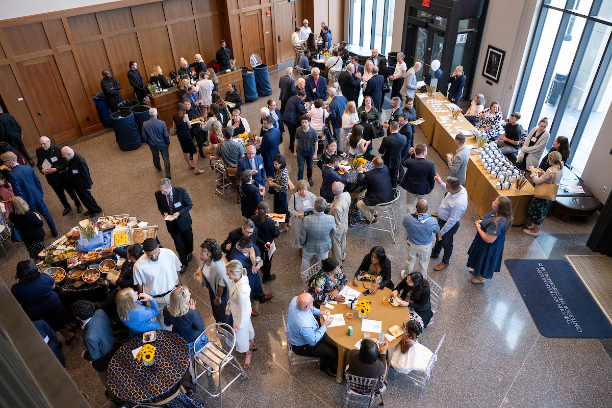 Aerial shot of the event