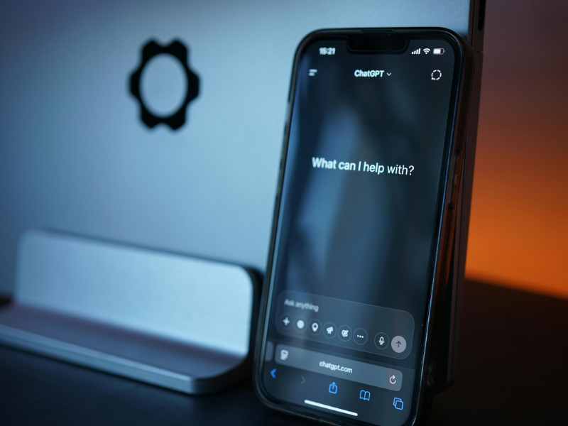 close up image of a smartphone with a ChatGPT conversation open