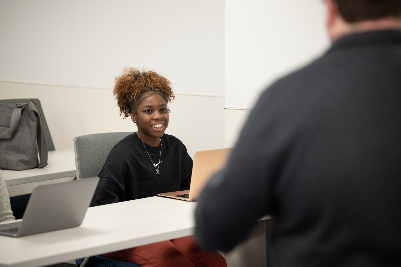 student in class