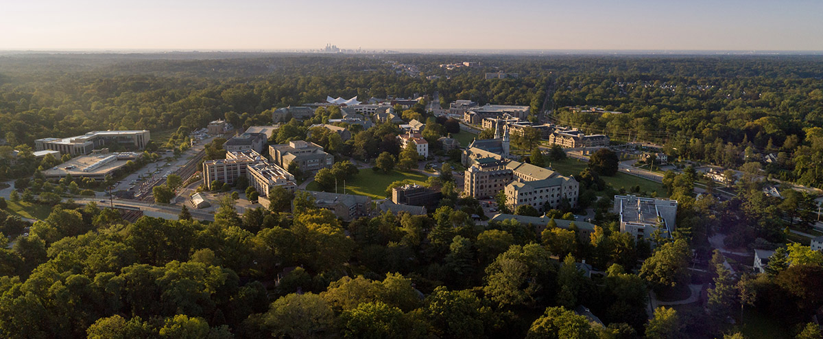 aerial view of campus