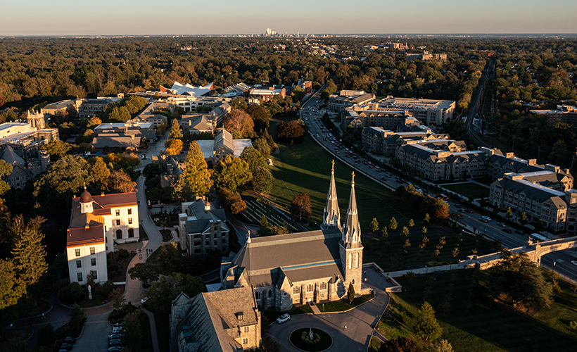 Aerial view of Villanova.