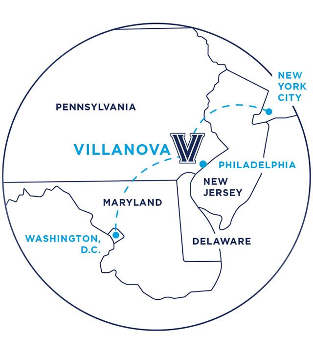 Map of Northeastern region of USA