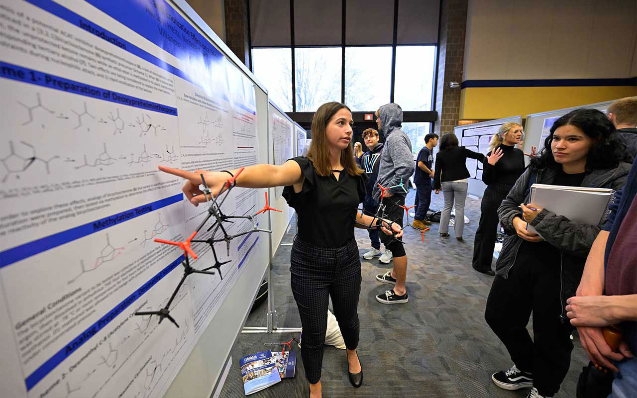 Villanova students present and take in academic research at a symposium